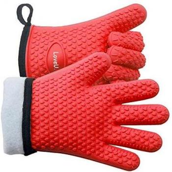 Set Gants de Barbecue avec Protection Silicone/Coton