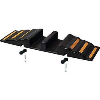 Pont de conduit caoutchouteux L850xB380xH90mm avec 6 reflets lumineux