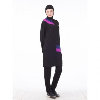 Stylish Patchwork-Badeanzug für muslimische Frauen