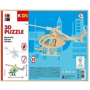 Puzzle de Madera Helicóptero Marabu