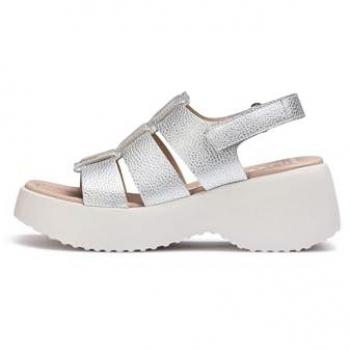 Plata Nora Wonders: Sandalia casual con velcro