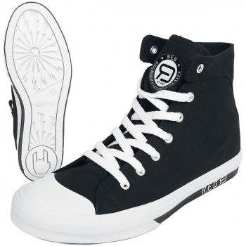 RED by EMP Walk The Line High Top Sneakers Unisex Black White