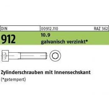 DIN 912 Zylinderschraube M 24 x 40 10.9 galvanisch verzinkt 25 Stück