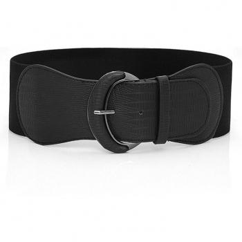 Women's Wide Elastic Waist Belt for Dress