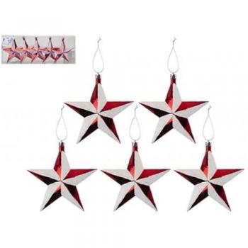 Crisp Candy Cane Star Garland – 5 Pieces