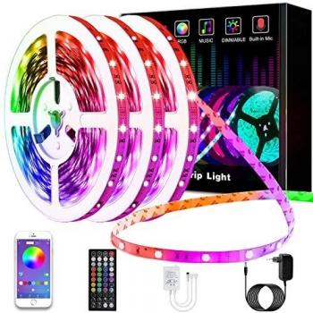 L8star Striscia LED 15m per Camera da Letto con Sincronizzazione Musicale