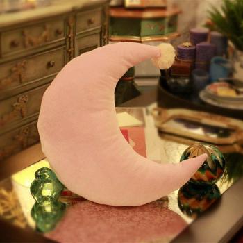 Furry Moon and Star Cushion Toy