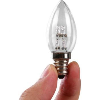 E12 0.5W LED Candle Lamp 220V 80LM White/Warm White