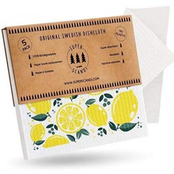 GreenWave Lemon Dishcloth Set – Sustainable Paper Towel Replacement