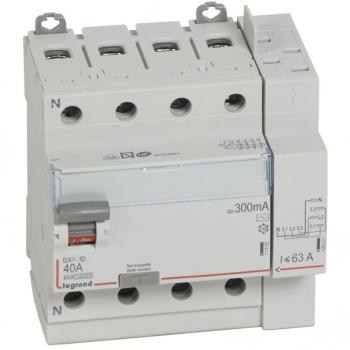 Inter diff DX³-ID 4P 400V 40A type AC 300mA départ haut