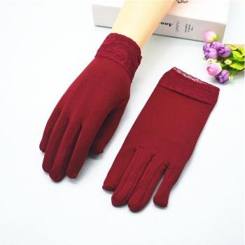 Mitaines coupe‑vent femme Velours écran tactile noir