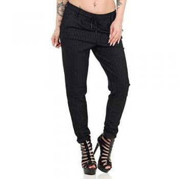 Damenhosen Only Poptrash Nadelstreifen – XS 30 Black