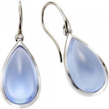 Jamelli Ohrhänger in Silber 925, 34 mm, mit blauen Quarzen (Behälter)