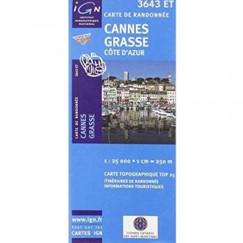 Cannes / Grasse / Côte d`Azur 1 : 25 000 (Ign Map)