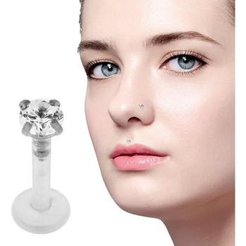 Cristalli Bioflex per Labret – Asta d'Argento 10mm