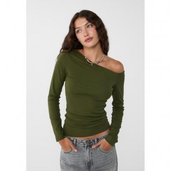 Stradivarius L-Size Asym Neck Shirt