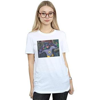 Batman TV Series Batdance Photo Cotton Boyfriend T-Shirt – Women’s 3XL, White