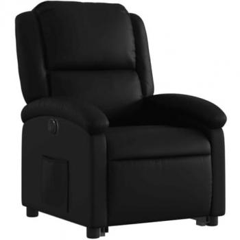 VidaXL Relaxstuhl mit Aufstehhilfe Schwarz Kunstleder