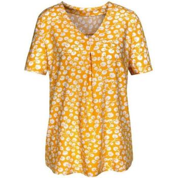 Schlupfbluse Classic Basics Gelb (Gr. 46) – geblümt, V-Ausschnitt