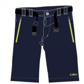 Pantaloncini Trekking Tecnici CMP Junior Blu Scuro e Giallo Neon