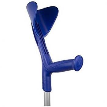 Béquille de marche aluminium, hauteur réglable, bleu