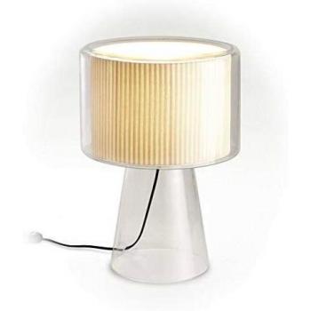 Lampada Mercer da tavolo, cotone plissettato, Ø 29 cm
