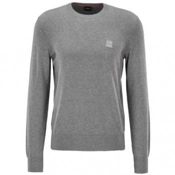 BOSS Pullover Kanovano Grau Regular Fit Herren