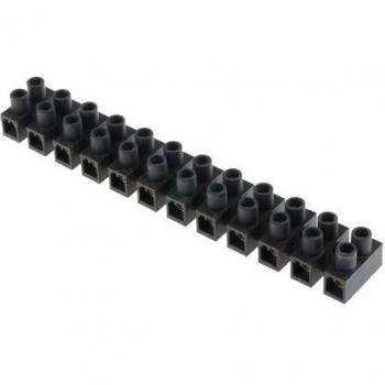 Schwarze Elektronikkabel‑Klemme RS Pro 16 mm² – 12‑Stifte