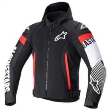 Giacca Moto Alpinestars Zaca Air Tessile Traforata Nero Bianco Rosso 4XL