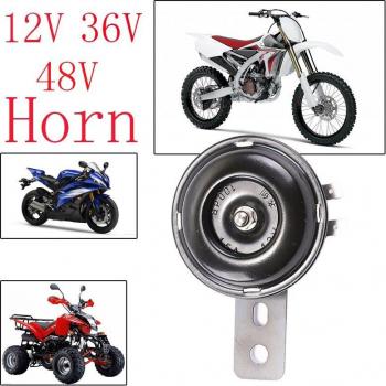 12V 36V 48V Electric Air Horn 1.5A 100db Waterproof Round Loud Trumpet Speaker