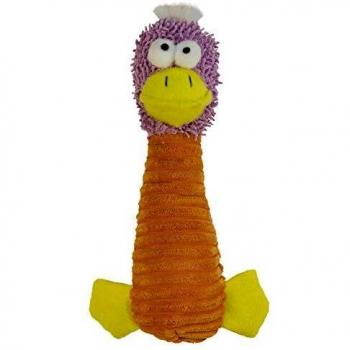 Juguete de peluche naranja para masticar y jugar