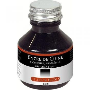 4 x Herbin Zeichentusche 50 ml schwarz