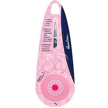 Hemline Pink Scissors and Retractable Measuring Tape Gift Set