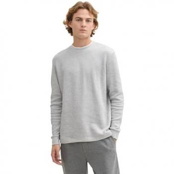 Stone Grey 2‑Way Long Sleeve T‑Shirt – XL, Tom Tailor