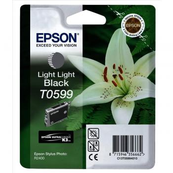 Epson T0599 Cartuccia a Getto d'Inchiostro Pigmentato Blister RS, Nero Chiaro Chiaro