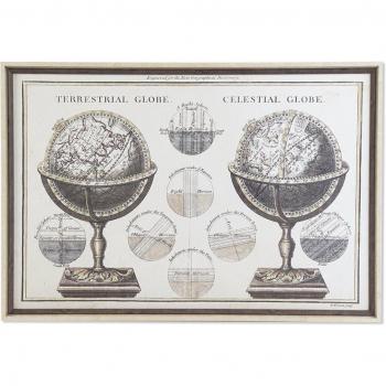 Arte Mapa del Mundo DKD Home Decor (95 x 3 x 65 cm)