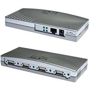 Exsys EX‑6004 – USB‑Printserver, 4 Ports, Multifunktionsfähig