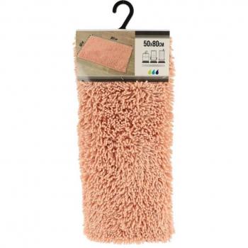 Tapis rose poudré en microfibre 50 x 80 cm