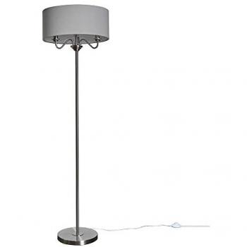 Rocha 3 Way Chrome Brushed Floor Lamp