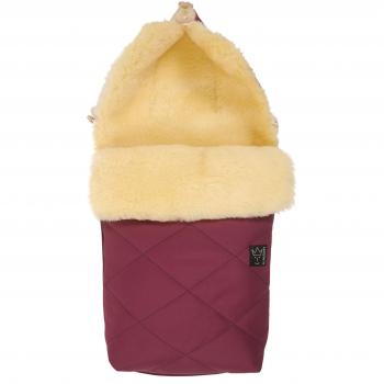 Luxus‑Fußsack Kaiser Natura in Lammfell, dunkelgrau