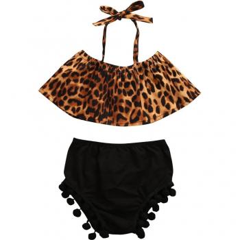 Toddler Girls Leopard Swimwear Set (2PCS) 0-3T
