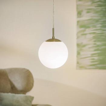 EGLO Rondo Opal Matt Pendant Light with Chrome Finish