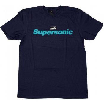 Adulto Oasis Título Supersónico Camiseta Unisex XL Azul Marino