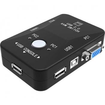 Switch KVM 2xVGA + USB 2.0, Ratón y Teclado
