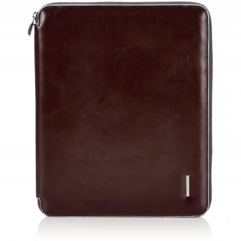 Piquadro Blue Square A4 Leather Writing Bag, Brown