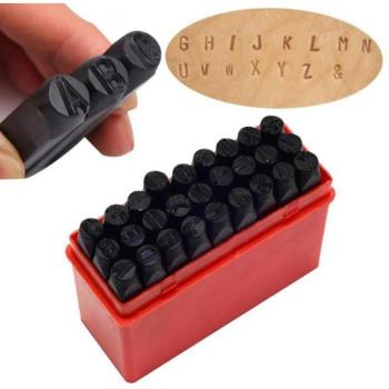 Ensemble de poinçons à lettres pour métal, bois et cuir