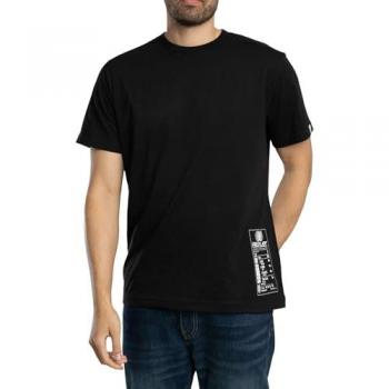 Replay Black Graphic Short Sleeve T-Shirt for Men 2XL