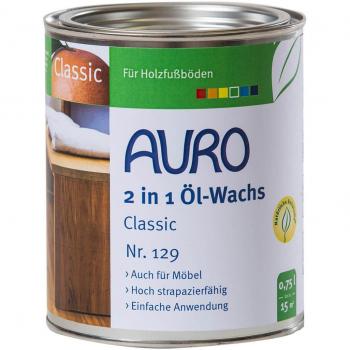 Auro Classic 2‑in‑1 Öl‑Wachs Nr. 129 – Farblos, 750 ml