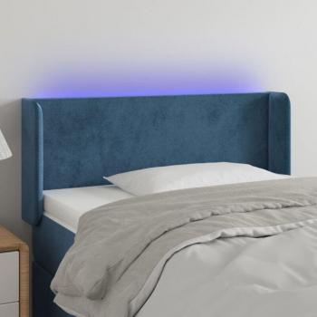 Testiera Blu Nera a LED 103x16x78