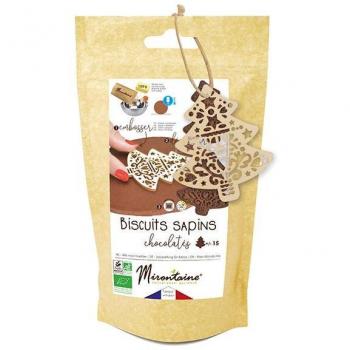 Préparation et embosseur sapin en chocolat Mirontaine